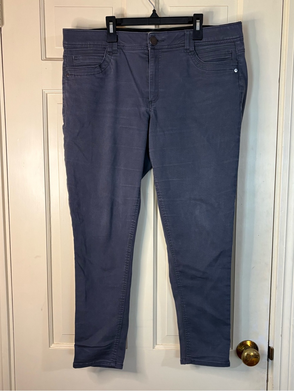 Democracy Pants Womens Size 14 Gray Ab Technology Skinny Stretch Mid Rise